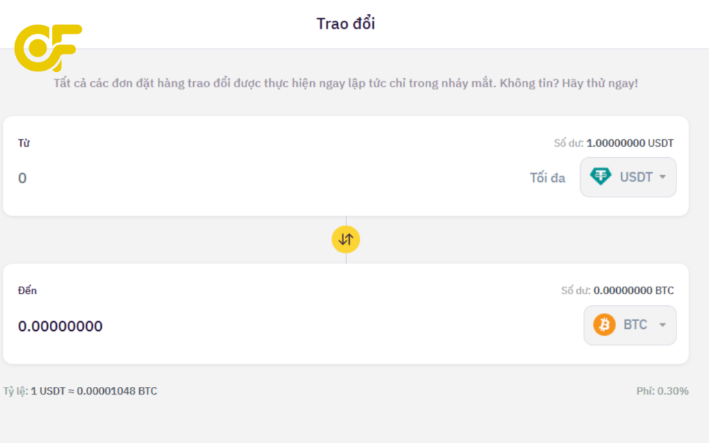 Cách Swap Crypto cho người mới trên ví ONFA – hướng dẫn thao tác đổi token an toàn